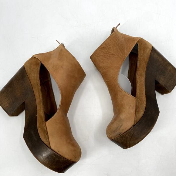 Free People Horizon Brown Wood Clogs - Picture 4 of 8